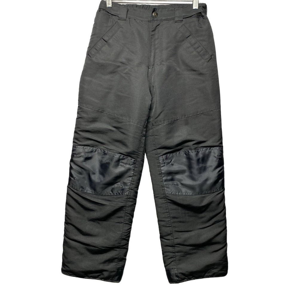 ENERGY ZONE Insulated Snow Pants Kids L 10-12 Black Padded Knees‎ Winter Outdoor
